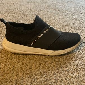 Black no lace adidas size 7 light weight shoe